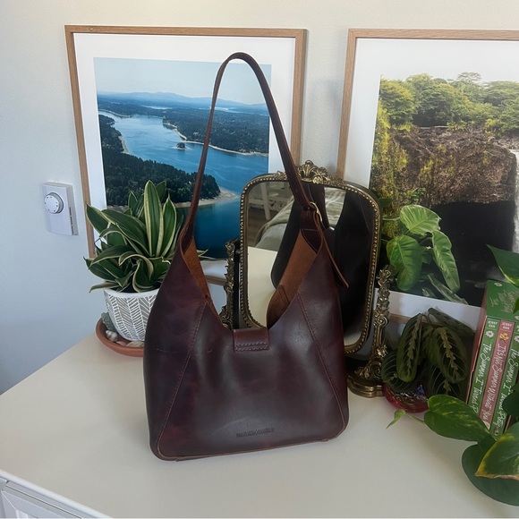 Portland Leather Goods Flora Shoulder Bag Cold Brew Dark Brown - Picture 4 of 6